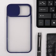 Чехол LuazON для телефона iPhone 12 Pro, защита объектива камер, пластиковый, фиолетовый фотография