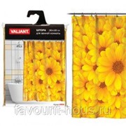 Штора для ванной комнаты VALIANT 180*180см Желтые цветы