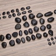 Набор камней (Clap Tzu, Германия). Набор из 54 базальтовых камней фотография