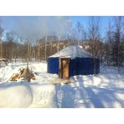 Юрта зимняя с полами и дверью, диаметр 6 м фотография