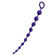 Фиолетовая силиконовая анальная цепочка grape - 35 см. ToyFa 356005 фотография