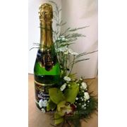 “Российское шампанское“, оформленное живыми орхидеями “Цимбидиум“.. фото