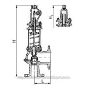 Клапан предохранительный полноподъемный пружинный фланцевый 17с7нж Ду80 Ру16 (СППК4-200-16) фото