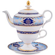 Чайный набор на 1 персону Соло Флоренции/Костяной фарфор арт.JK-19 Pavone