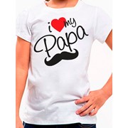 Футболка мини Я люблю папу фото