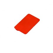 USB-флешка на 16 Гб в виде пластиковой карточки, красный фотография