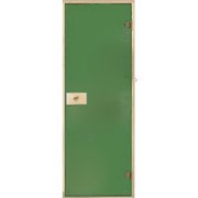 Стеклянные двери для сауны и бани Pal 70x190 (зеленый) фотография
