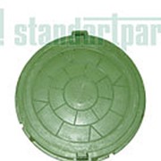 Люк полимерно-песчаный тяжелый (нагрузка 150 кН), зеленый