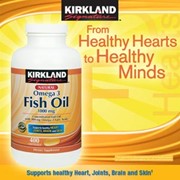 Рыбий жир в капсулах Kirkland Signature 1000 мг (300мг Омега-3), 400 капсул (№ KSFishOil1000) фотография