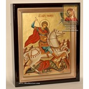 Икона Георгия Победоносца рукописная на заказ фото