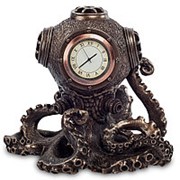 Статуэтка-часы в стиле Стимпанк Осьминог 16х13,5х15,5см. арт.WS-189 Veronese