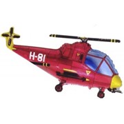 Шар фольгированный Ф М Фигура 3 Вертолёт красный FM фото