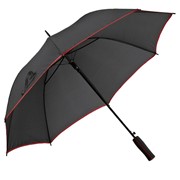 Зонт-трость Jenna, черный с красным фото