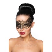 Золотистая карнавальная маска Беллатрикс фото