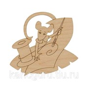 Декупаж: заготовки деревянные Gamma Заготовка деревянная Подвеска “Крыса рукодельница“ 9*10см фотография