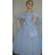 Прокат нарядного платья “Шифон голубое“ фото