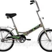 Велосипед Novatrack 139738, 20“ складной, TG30, серый, тормоз нож, AL обода, сид.и руль комфорт, баг фото