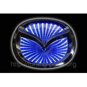 3D LED Логотип Mazda (синий) фото