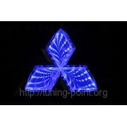3D LED Логотип Mitsubishi Lancer (синий)