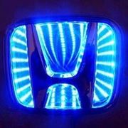 3D LED Логотип Honda (синий) фото