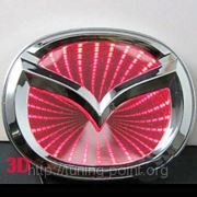 3D LED Логотип Mazda (красный) фото