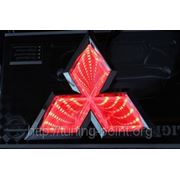 3D LED Логотип Mitsubishi Lancer (красный) фото