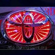 3D LED Логотип Toyota Corolla (красный) фото