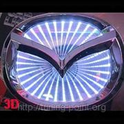 3D LED Логотип Mazda (белый) фото