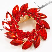 Брошь ( ~6 см.) “Веночек из цветных камней“ 222121(13) фото