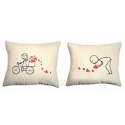 Подушка для влюбленных «Велосипед» фото