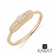 Золотое кольцо с бриллиантами 0,09 карат (Код: 17116) фото
