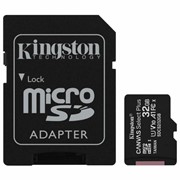 Карта памяти microSDHC 32 GB KINGSTON Canvas Select Plus, UHS-I U1, 100 Мб/с (class 10), адаптер, SDCS2/32GB фотография
