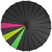 Зонт-трость «Спектр», черный неон фотография