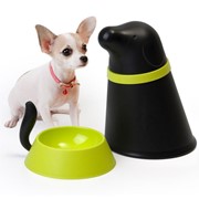 Контейнер + миска для собаки Pupp черная фото