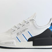 Кроссовки Adidas NMD R1 V2 White / Blue фото