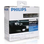 Philips светодиодные фары дневного света на 4 светодиода (100% ОРИГИНАЛ / ГАРАНТИЯ 1 ГОД) фото
