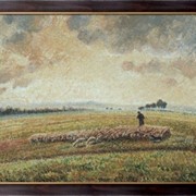 Картина Пейзаж с стадом баранов, 1902, Писсарро, Камиль фотография