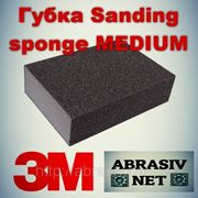 Sanding sponge medium, четырехсторонняя губка абразивная, ручная шлифовка фото