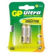 Батарейка GP AAA LR3 Ultra alcaline * 2 (24AU-U2/24AU-UE2/GP24AUP-UE2/GP24AUP-2UE) фото