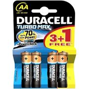 Батарейки DURACELL TurboMax AA 1.5V LR6 3+1шт. бесплатно фото