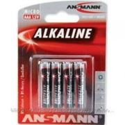 Батарейка ANSMANN AAA RED, Alkaline; (ANS.5015553) упаковка блистер 4 шт