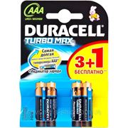 Батарейки DURACELL TurboMax AAА 1.5V LR03 3+1шт. фотография