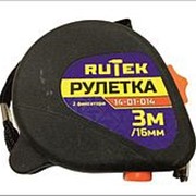 Рулетка RUTEK 3м х 16мм, 2 фиксатора, магнит /12/120/ фото