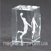 Награда стеклянная с 3D гравировкой Баскетбол KR5080/BAS фотография