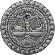 Зодиак. Весы - серебряная монета (Беларусь) фотография