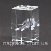 Награда стеклянная с 3D гравировкой Лыжник KR5080/SKI фото