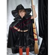 Карнавальный костюм Ведьмочка (с плащом и метлой) фото