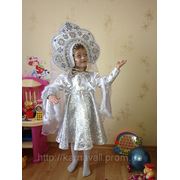 Прокат карнавального костюма Снегурочка люкс фото