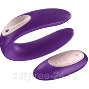 Фиолетовый вибратор для пар Satisfyer Double Plus Remote с пультом ДУ фотография