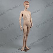 Манекен для одежды детский девочка, ростовой телесный натуралистический. BB-14 фотография